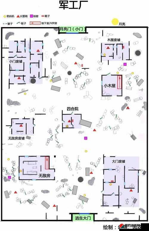 第五人格深度解析，军工厂地图布局与平面图实战攻略指南