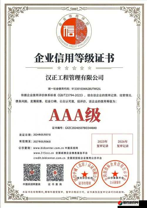 一级 AAA 与二级 AAA 证书对比-两者差异与应用场景详析