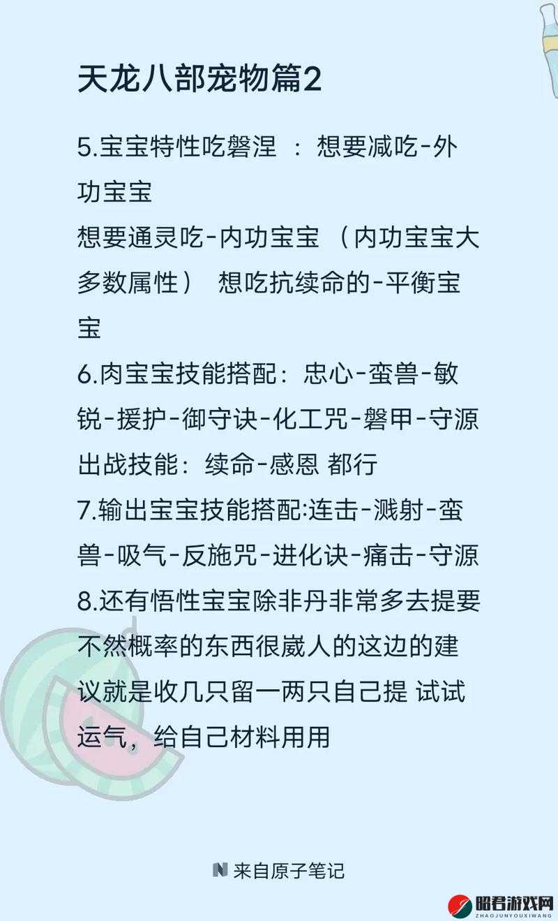 天龙八部手游深度解析体力型宠物，探索珍兽的力量、魅力与战斗价值